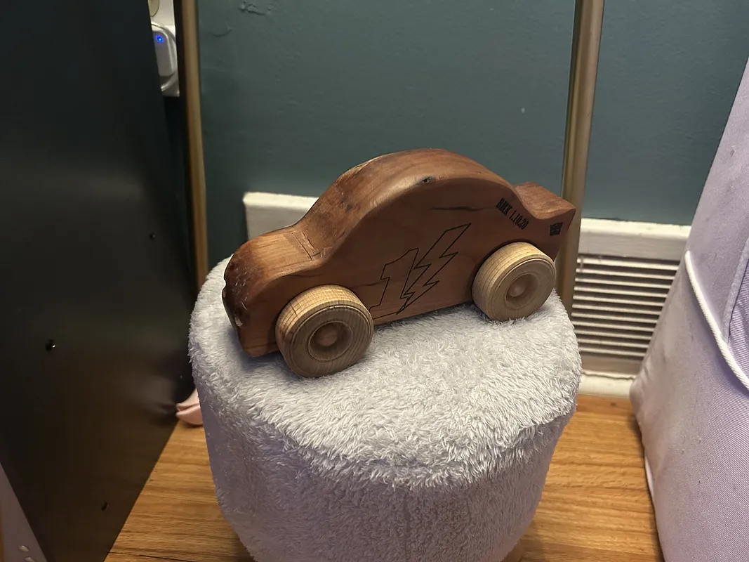 wooden push racecar - image 3