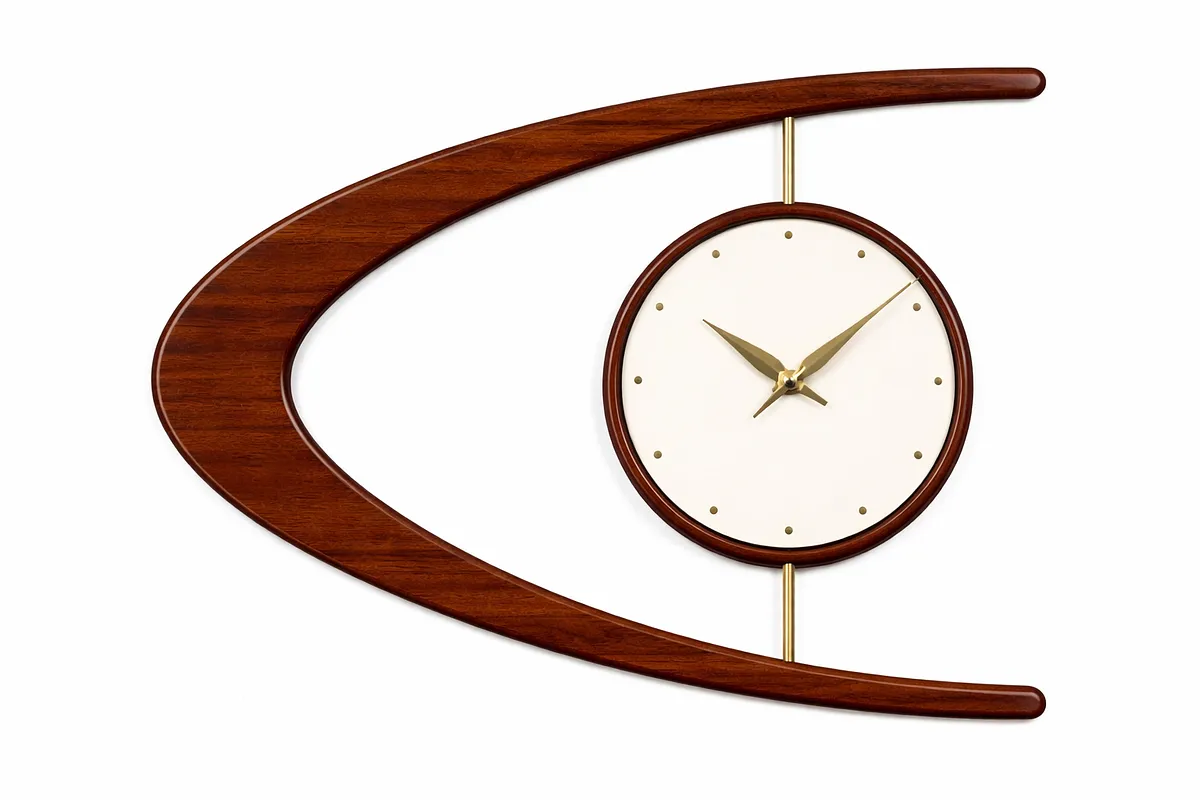 midcentury modern clock - image 2