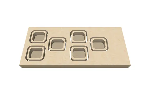 Copy of cherry bar tray with garnish  cups