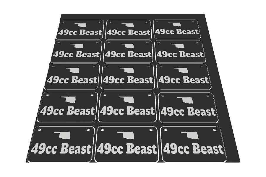 49cc Custom License Plate - image 1