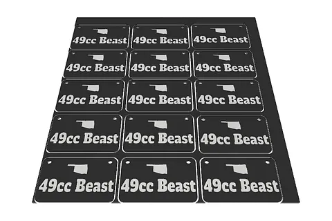 49cc Custom License Plate