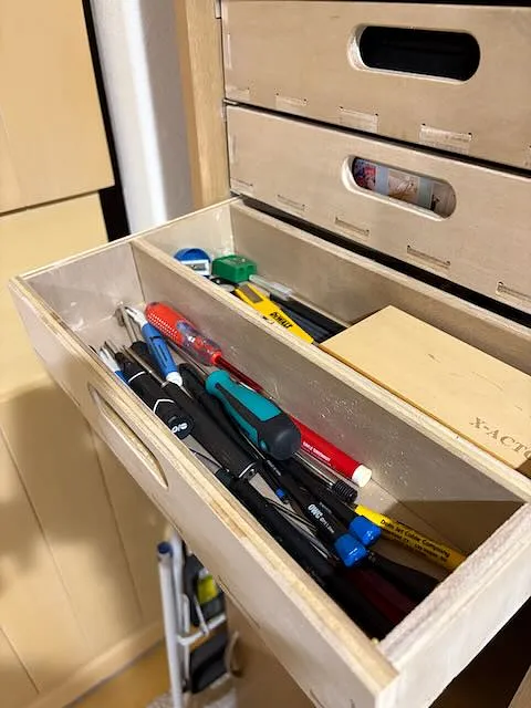 4 drawers, office shelf, (12mm ply) - image 4