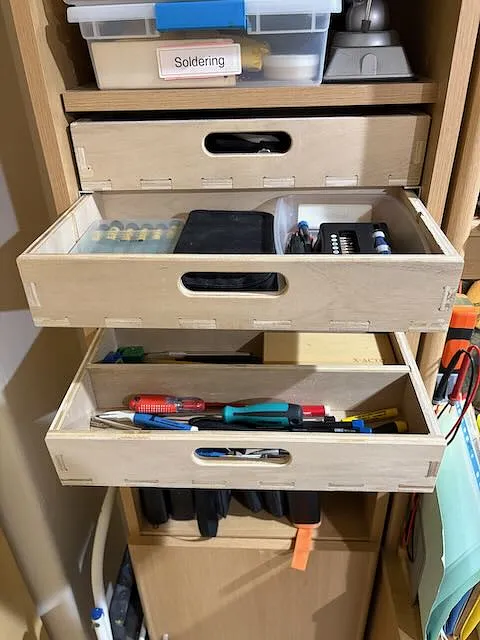 4 drawers, office shelf, (12mm ply) - image 5