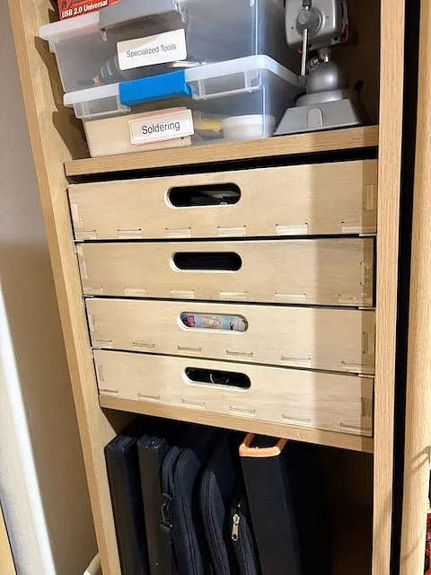 4 drawers, office shelf, (12mm ply) - image 6