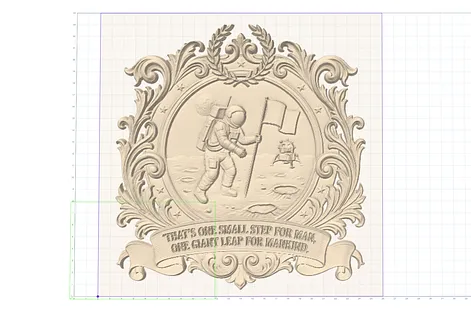 Moon landing plaque