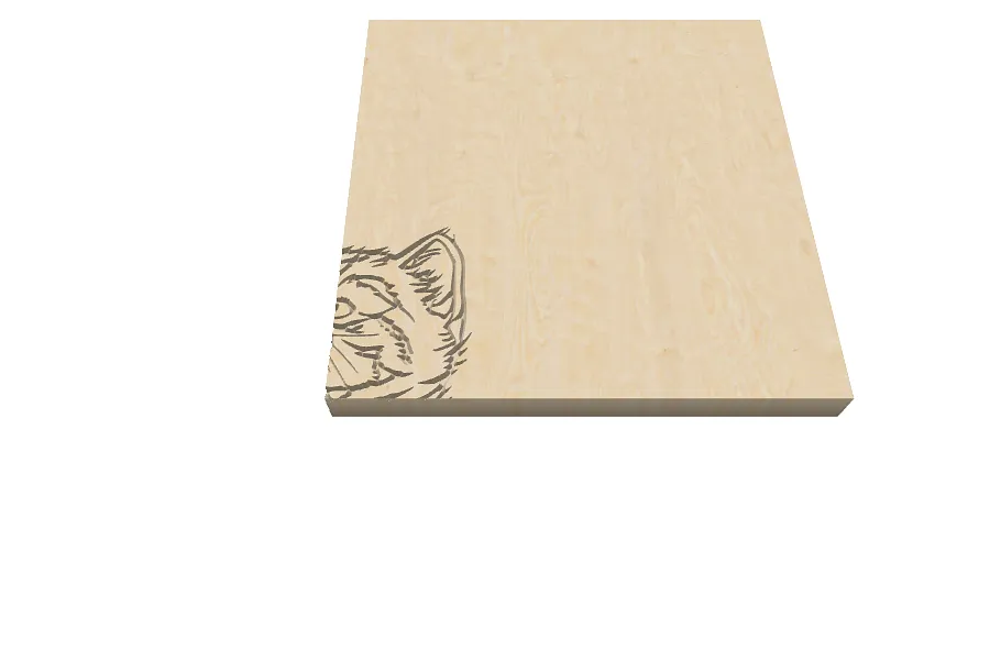 Kitty carved on Log - image 1