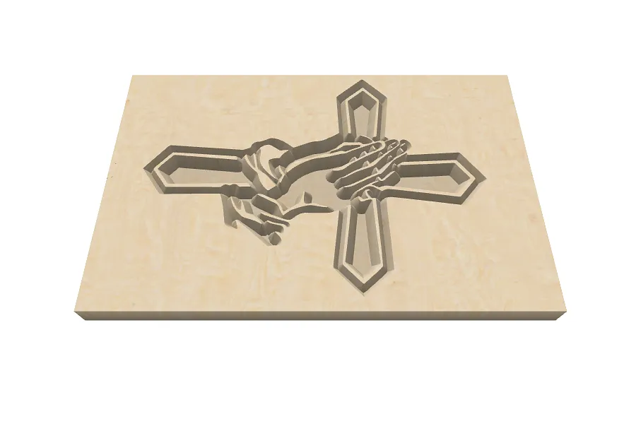 hands and cross - image 1