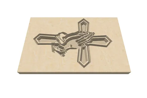 hands and cross