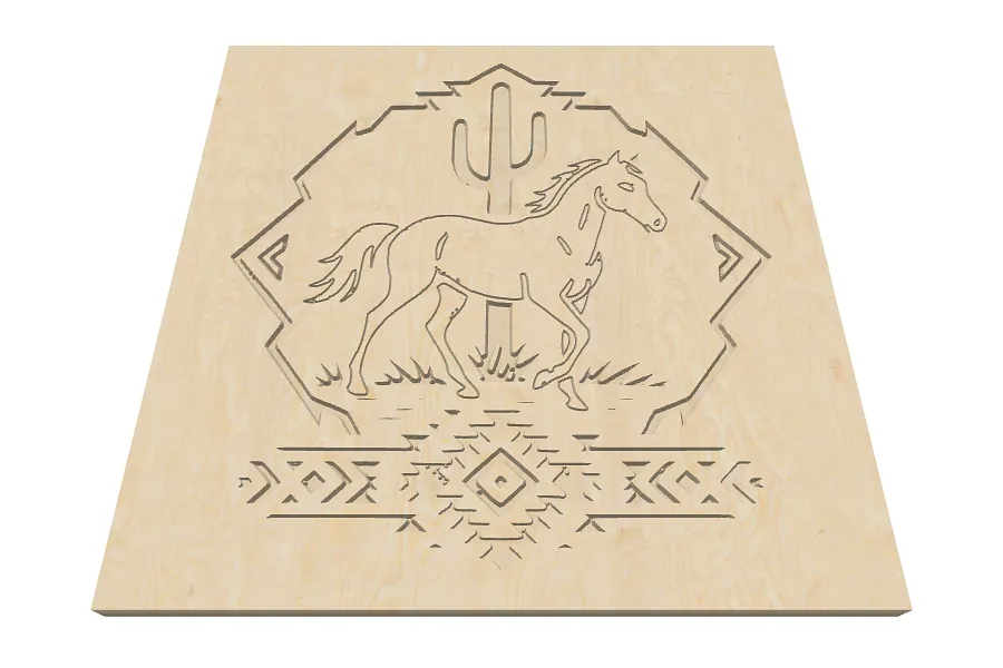Horse in Desert - image 1