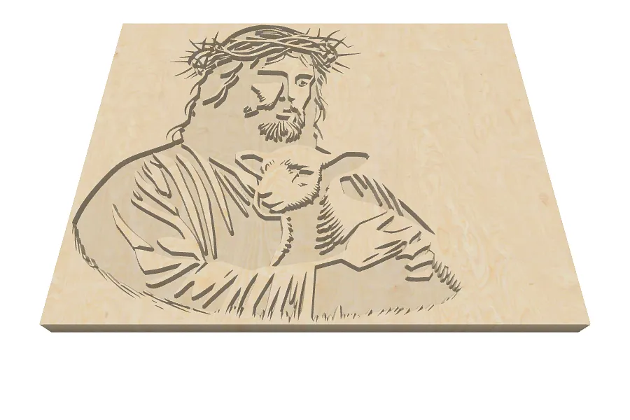 Copy of jesus and lamb - image 1