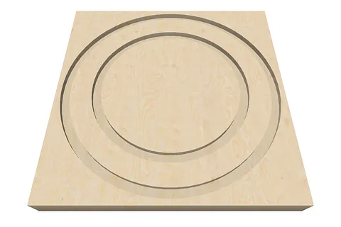 Semi Circle - Rosette With Hearts