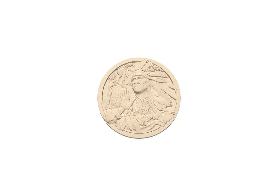 11723 Indian and Eagle 3d Prining - image 1