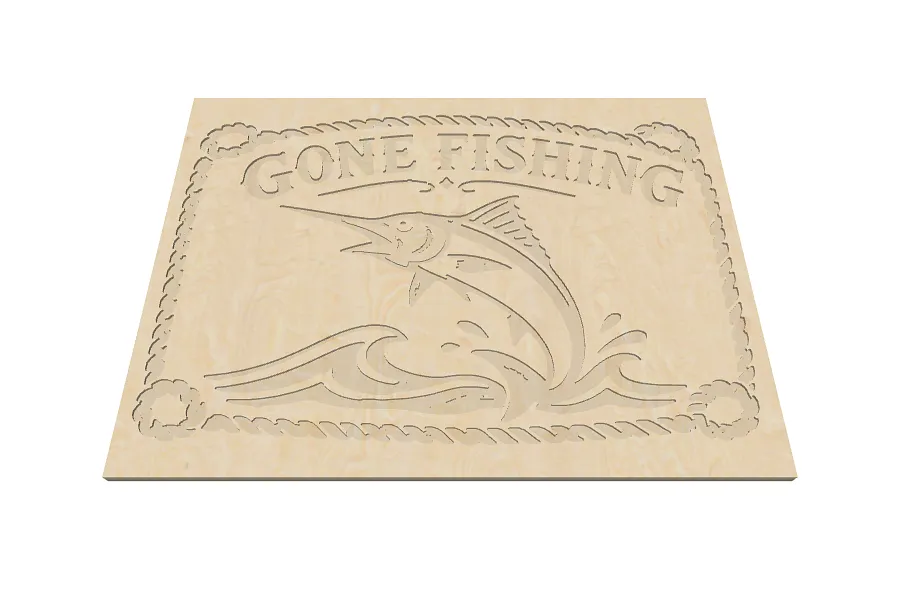 Gone Fishing Sign - image 1