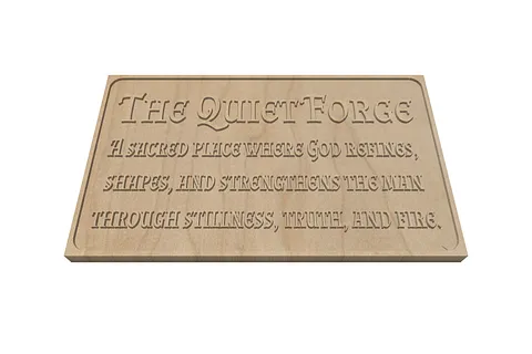 The Quiet Forge Sign