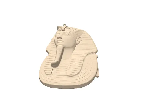 Pharaoh Bust with Hieroglyph