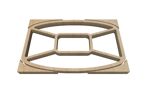 Rounded Rectangle 5 Recessed Pocket Tray