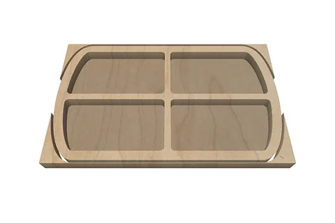 Rectangular serving tray