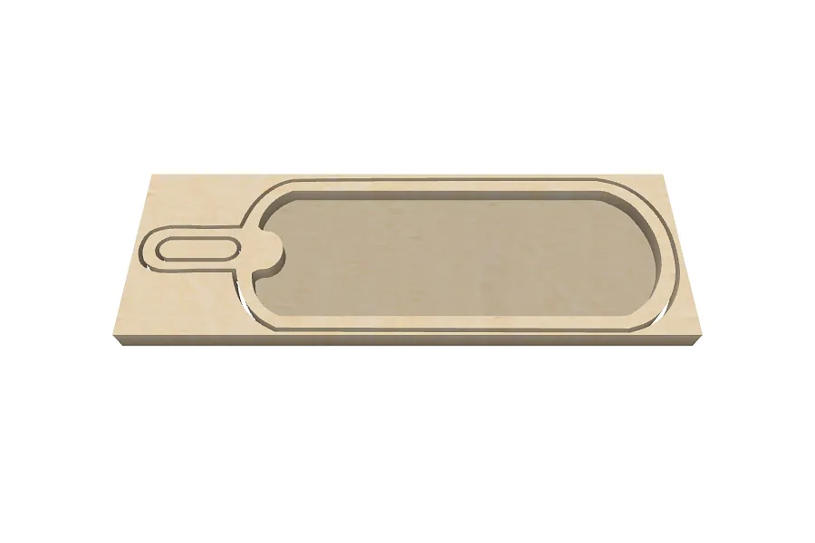 Elongated Rounded Serving Tray - image 1