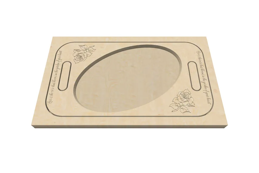 Rose oval platter - image 1