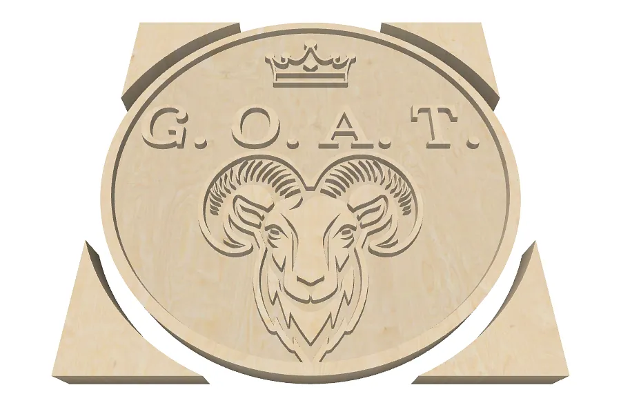goat medallion coin - image 1