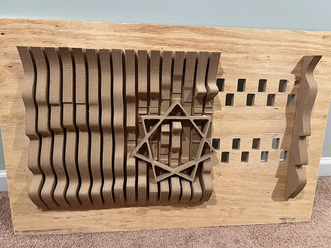 Wavy Wall Art with Heptagram - image 5