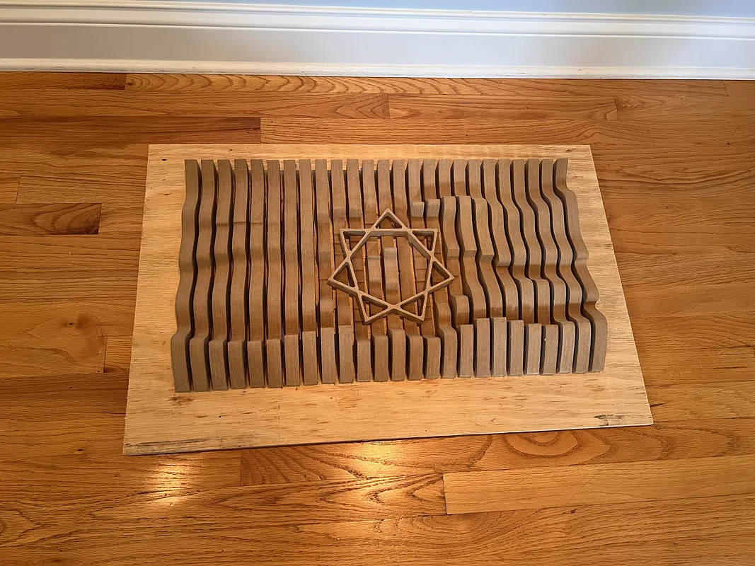 Wavy Wall Art with Heptagram - image 6