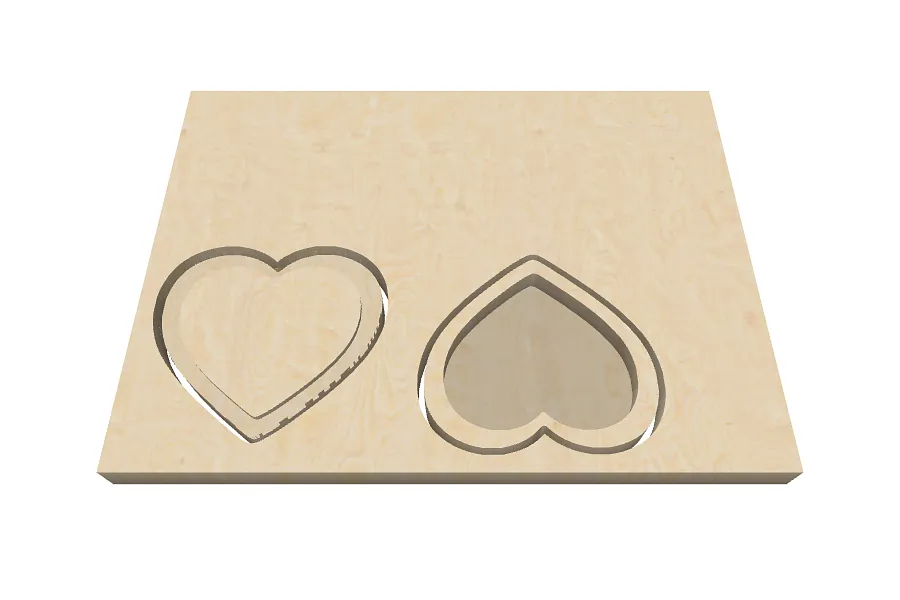 Heart shaped box with basic lid - image 1