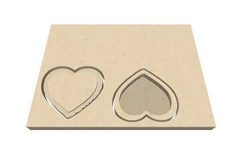 Heart shaped box with basic lid