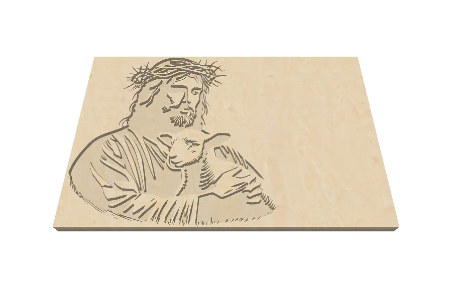 jesus and lamb - image 1