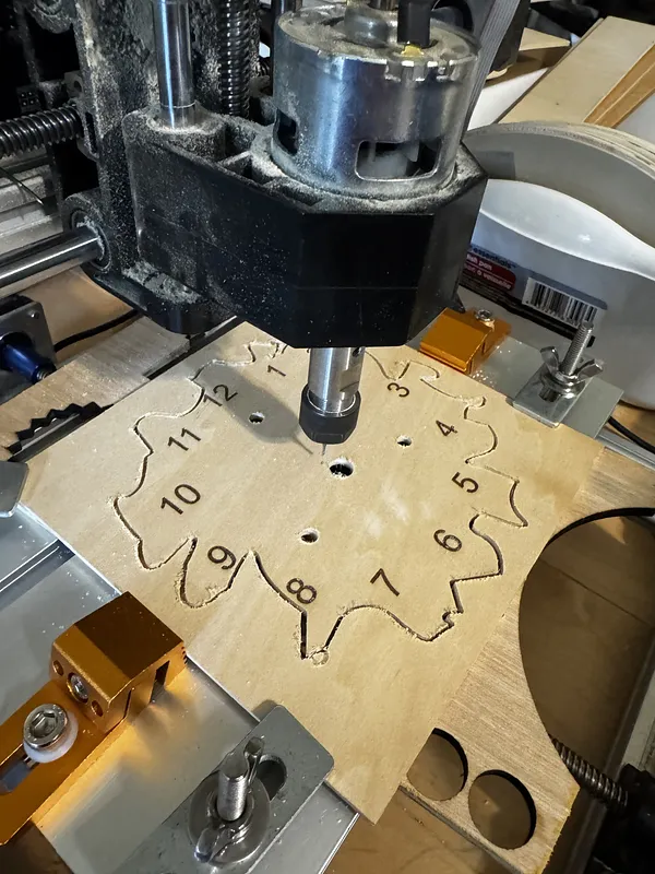 bird clock with metal inlay - image 3