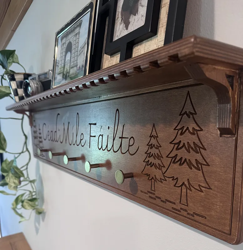 Coat Rack with Shelf - Irish Welcome - image 1