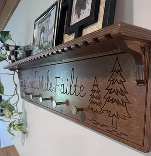 Coat Rack with Shelf - Irish Welcome