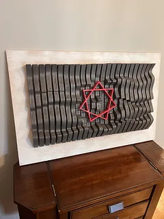 Wavy Wall Art with Heptagram