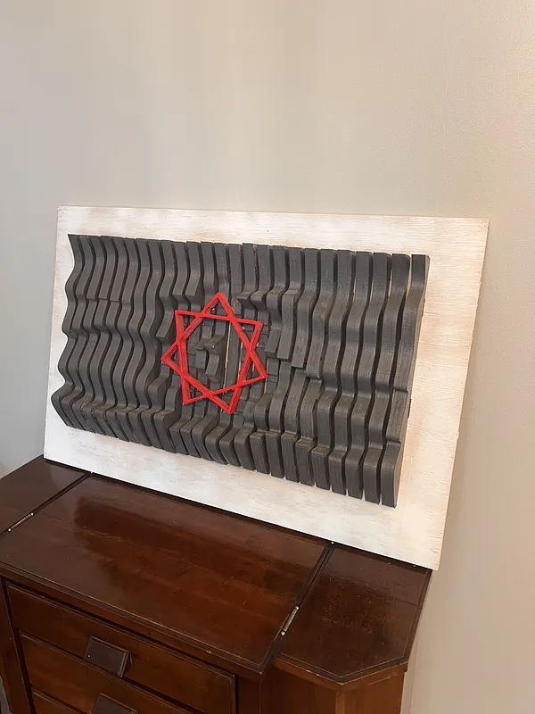 Wavy Wall Art with Heptagram - image 7