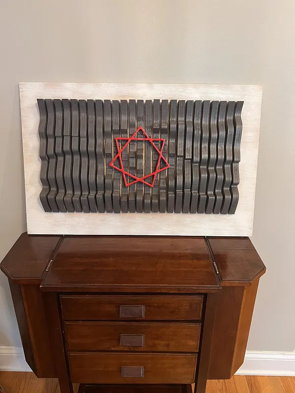 Wavy Wall Art with Heptagram - image 8