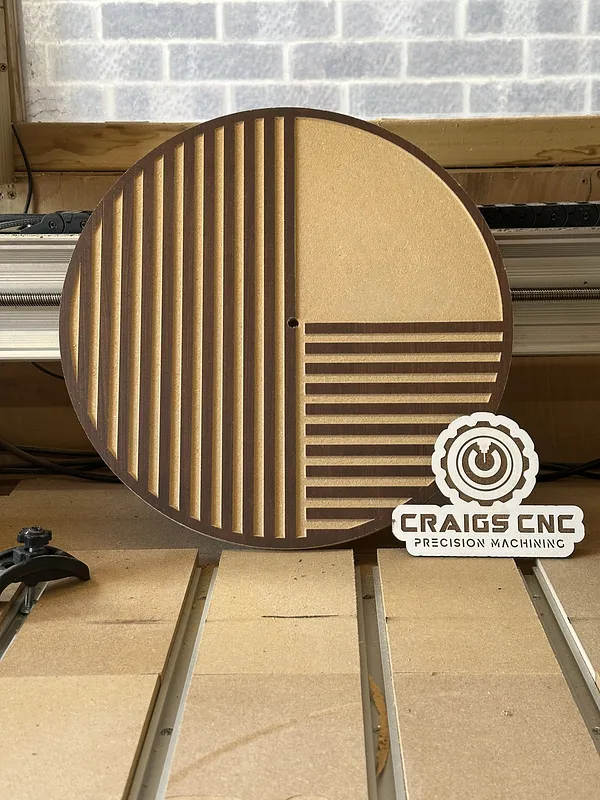 16mm MDF Modern Line‑Art Clock - image 1