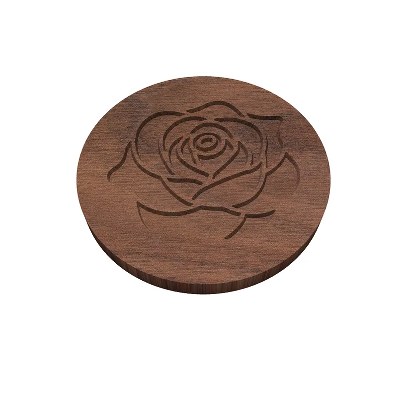 Rose Inlay Trivet - image 2