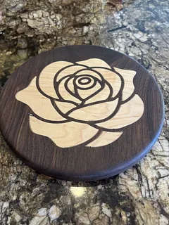 Rose Inlay Trivet