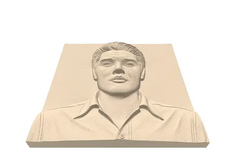 Sculptural Elvis Portrait