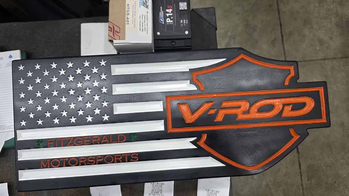 Copy of American Flag with V-Rod 9x21 - image 1