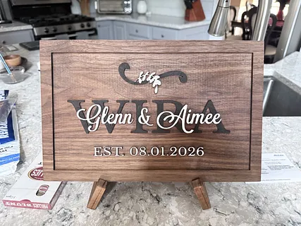 wedding sign with date
