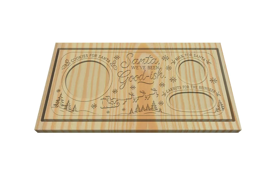Santa Cookie Tray  - image 1