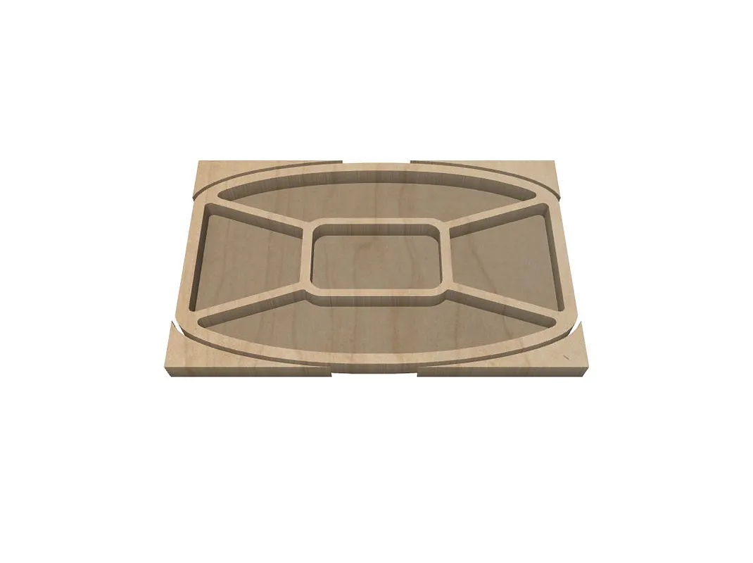 Rounded Rectangle 5 Recessed Pocket Tray - image 1