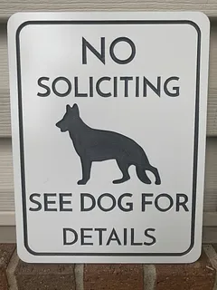 No Soliciting Sign