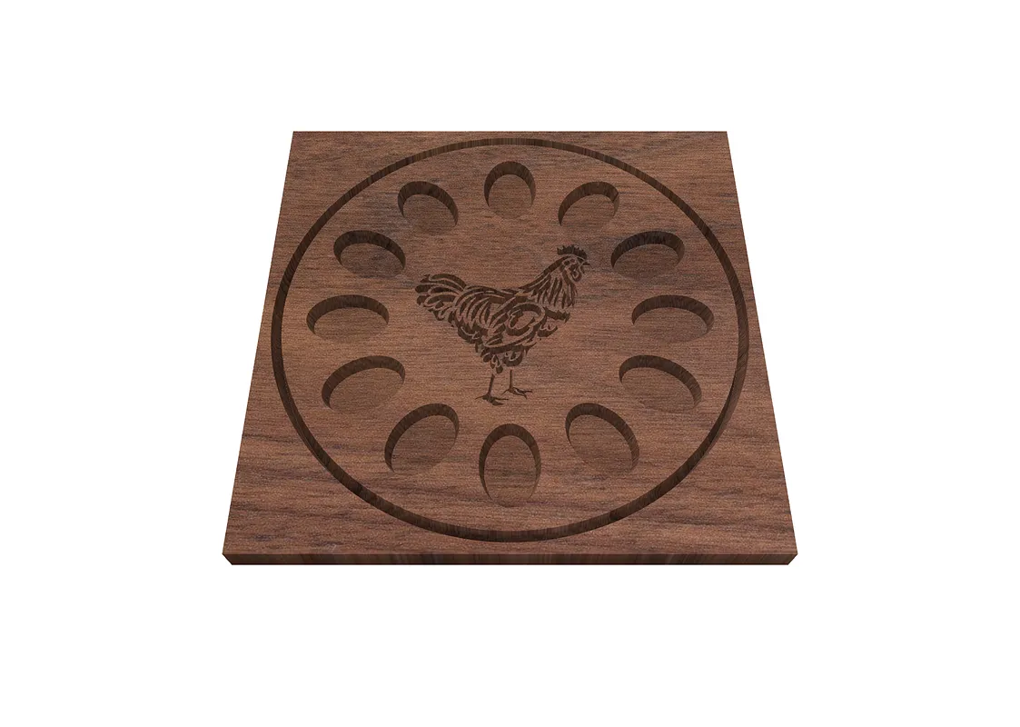 Egg Holder w/ Chicken Inlay - image 4