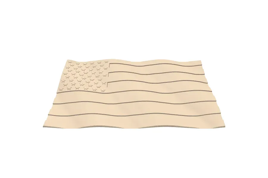 Wavy US Flag - image 1